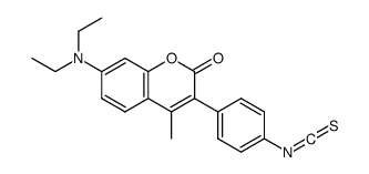 7-diethylamino-3-(4'-isothiocyanatophenyl)-4-methylcoumarin结构式