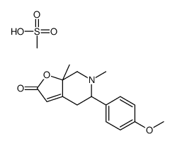 methanesulfonic acid,5-(4-methoxyphenyl)-6,7a-dimethyl-5,7-dihydro-4H-furo[2,3-c]pyridin-2-one Structure