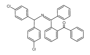 (Z)-(2-(((bis(4-chlorophenyl)methyl)imino)(phenyl)methyl)phenyl)(phenyl)methanone结构式