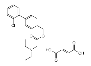 Glycine, N,N-diethyl-, (2'-chloro(1,1'-biphenyl)-4-yl)methyl ester, (Z)-2-butenedioate结构式