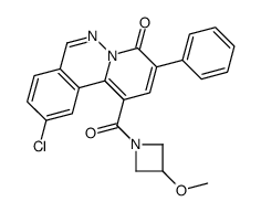 10-chloro-1-(3-methoxyazetidine-1-carbonyl)-3-phenylpyrido[2,1-a]phthalazin-4-one结构式