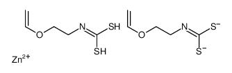 (2-ethenoxyethylamino)methanedithioate, zinc(+2) cation structure