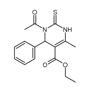 ethyl 3-acetyl-6-methyl-4-phenyl-3,4-dihydropyrimidine-2(1H)thione-5-carboxylate Structure