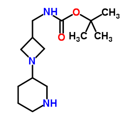(1-哌啶-3-基-氮杂啶-3-甲基)-氨基甲酸叔丁酯图片