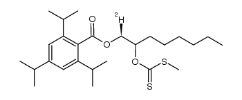 (1S)-2-(((methylthio)carbonothioyl)oxy)octyl-1-d2,4,6-triisopropylbenzoate结构式