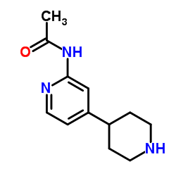 N-[4-(4-Piperidinyl)-2-pyridinyl]acetamide Structure