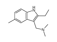 1-(2-ETHYL-5-METHYL-1H-INDOL-3-YL)-N,N-DIMETHYLMETHANAMINE结构式