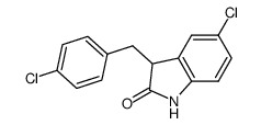 3-(4-chlorobenzyl)-5-chloro-indolin-2-one结构式