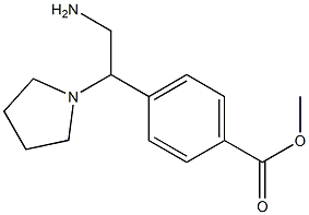 Benzoic acid, 4-[2-amino-1-(1-pyrrolidinyl)ethyl]-, methyl ester Structure