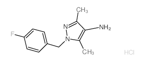 1-(4-Fluoro-benzyl)-3,5-dimethyl-1H-pyrazol-4-ylamine hydrochloride Structure