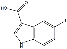 5-碘-1H-吲哚-3-羧酸结构式