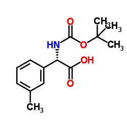 (S)-2-((tert-Butoxycarbonyl)amino)-2-(m-tolyl)acetic acid Structure
