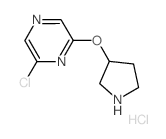 2-Chloro-6-(3-pyrrolidinyloxy)pyrazine hydrochloride Structure