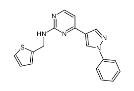 4-(1-Phenyl-1H-pyrazol-4-yl)-N-(2-thienylmethyl)-2-pyrimidinamine结构式