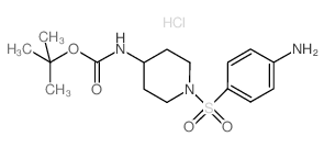 [1-(4-Amino-benzenesulfonyl)-piperidin-4-yl]-carbamic acid tert-butyl ester hydrochloride结构式