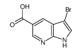 3-溴-1H-吡咯并[2,3-b]吡啶-5-羧酸结构式