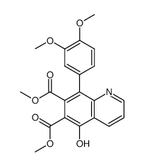 5-Hydroxy-6,7-bis(methoxycarbonyl)-8-(3,4-dimethoxyphenyl)quinoline结构式