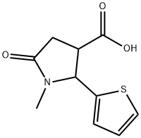 1-methyl-5-oxo-2-(2-thienyl)pyrrolidine-3-carboxylic acid Structure