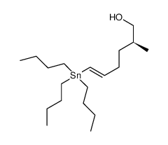 (S,E)-2-methyl-6-(tributylstannyl)hex-5-en-1-ol Structure