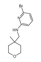 6-bromo-N-((4-methyltetrahydro-2H-pyran-4- yl)methyl)pyridin-2-amine结构式