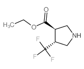 Ethyl (3R,4R)-4-(trifluoromethyl)tetrahydro-1H-pyrrole-3-carboxylate Structure