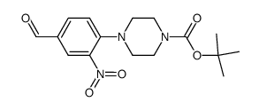 4-[4-(tert-butoxycarbonyl)piperazin-1-yl]-3-nitrobenzaldehyde结构式