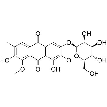 Aurantio-obtusin beta-D-glucoside structure