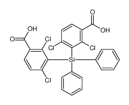 3-[(3-carboxy-2,6-dichlorophenyl)-diphenylsilyl]-2,4-dichlorobenzoic acid Structure