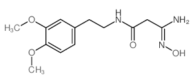 3-AMINO-N-(2-(3,4-DIMETHOXYPHENYL)ETHYL)-3-(HYDROXYIMINO)PROPANAMIDE结构式