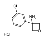 3-(3-chlorophenyl)oxetan-3-amine,hydrochloride Structure