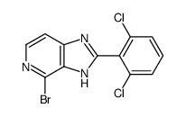 4-溴-2-(2,6-二氯苯基)-1H-咪唑并[4,5-c]吡啶结构式