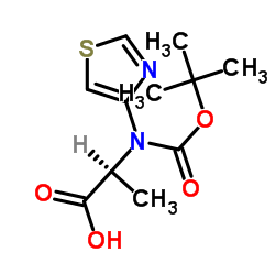 boc-d-4-thiazolylalanine structure