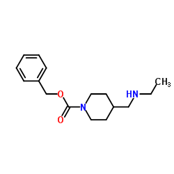 Benzyl 4-[(ethylamino)methyl]-1-piperidinecarboxylate Structure