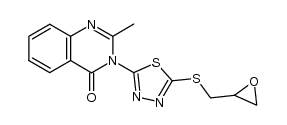 2-methyl-3-[5-[(oxiranylmethyl)thio]-1,3,4-thiadiazol-2-yl]-4(3H)-quinazolinone Structure