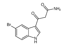 3-(5-bromo-1H-indol-3-yl)-3-oxopropanamide Structure