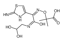 2-[(Z)-[1-(2-amino-1,3-thiazol-4-yl)-2-(2,2-dihydroxyethylamino)-2-oxoethylidene]amino]oxy-2-methylpropanoic acid结构式