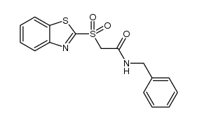 2-(benzo[d]thiazol-2-ylsulfonyl)-N-benzylacetamide结构式