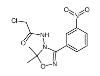2-chloro-N-(5,5-dimethyl-3-(3-nitrophenyl)-1,2,4-oxadiazol-4(5H)-yl)acetamide结构式