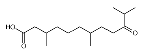 3,7,11-trimethyl-10-oxododecanoic acid Structure