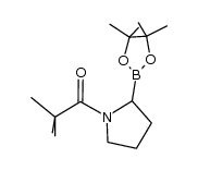 2,2-dimethyl-1-[2-(4,4,5,5-tetramethyl-1,3,2-dioxaborolan-2-yl)pyrrolidin-1-yl]propan-1-one结构式