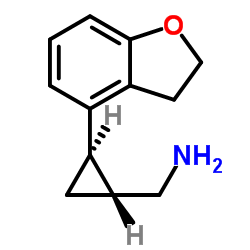 1-[(1R,2R)-2-(2,3-Dihydro-1-benzofuran-4-yl)cyclopropyl]methanamine结构式