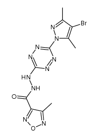 N'-[6-(4-bromo-3,5-dimethylpyrazol-1-yl)-s-tetrazin-3-yl]-4-methylfurazan-3-carbohydrazide Structure