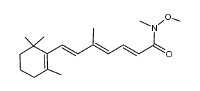 N-methoxy-N,5-dimethyl-7-(2,6,6-trimethyl-1-cyclohexenyl)-2,4,6-heptanetrienamide结构式
