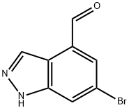 6-溴-1H-吲唑-4-甲醛结构式