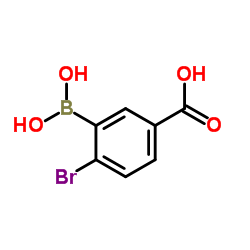 2-Bromo-5-carboxyphenylboronic acid structure