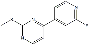 4-(2-氟吡啶-4-基)-2-(甲硫基)嘧啶结构式