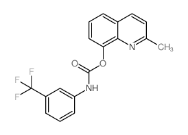 Carbanilic acid,m-(trifluoromethyl)-, 2-methyl-8-quinolyl ester (8CI)结构式