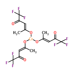 Chromium,tris(1,1,1-trifluoro-2,4-pentanedionato-kO2,kO4)- Structure