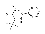 N-benzoyl-3-chlorovaline methyl ester结构式