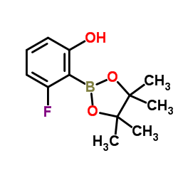 2-Fluoro-6-hydroxybenzeneboronic acid pinacol ester structure